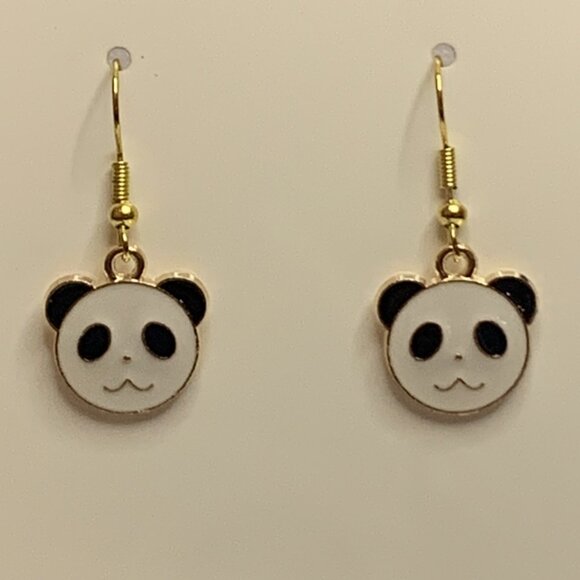 Panda Earring, Panda Bear Jewelry, Gift, Panda Jewelry, Silly Animal Earring - Picture 8 of 8